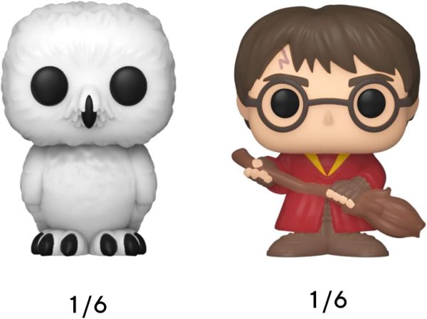 Funko Bitty POP! HP - Voldemort. 4-Pack - Lord Voldemort. Draco Malfoy (Quidditch). Bellatrix Lestrange and A Surprise Mystery Mini Figure - 0.9 Inch (2.2 Cm) - Harry Potter Collectable - Gift Idea