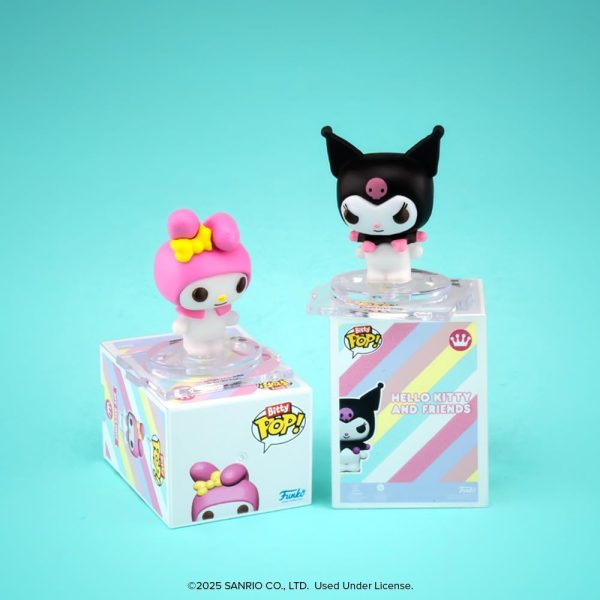Funko Pop! Bitty: Sanrio - Kuromi. Hello Kitty (Ice Cream). My Melody (Unicorn Party). and Chase Mini Figure - 0.9 Inch (2.2 Cm) - Hello Kitty Collectable - Stackable Display Shelf Included