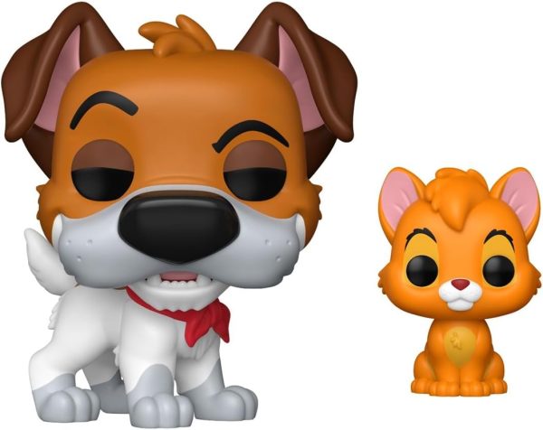 Funko Pop! & Buddy: Oliver and Company - Dodger with Oliver - 1/6 Odds for Rare Chase Variant - Collectable Vinyl Figure - Gift Idea - Official Merchandise - Toys for Kids & Adults