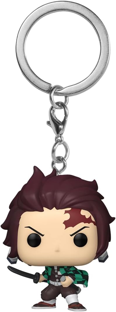 Funko POP! Keychain: Demon Slayer - Tanjiro Novelty Keyring - Collectable Mini Figure - Stocking Filler - Gift Idea - Official Merchandise - Anime Fans - Backpack Decor