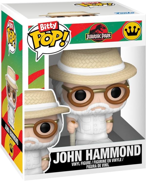 Funko Bitty Pop! Jurassic Park: John Hammond. Tyrannosaurus Fossil. Stygimoloch. and Velociraptor. with a 1 in 6 Chance for a Mystery Figure - 0.9 Inch (2.2 Cm) Collectable - Gift Idea - Cake Topper
