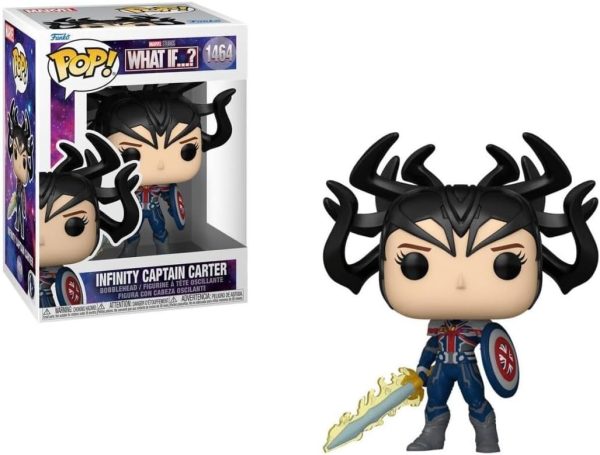 Funko POP Vinyl: Marvel What If - Infinity Captain Carter - Collectable Vinyl Figure - Gift Idea - Official Merchandise - for Kids & Adults - TV Fans - Model Figure for Collectors and Display