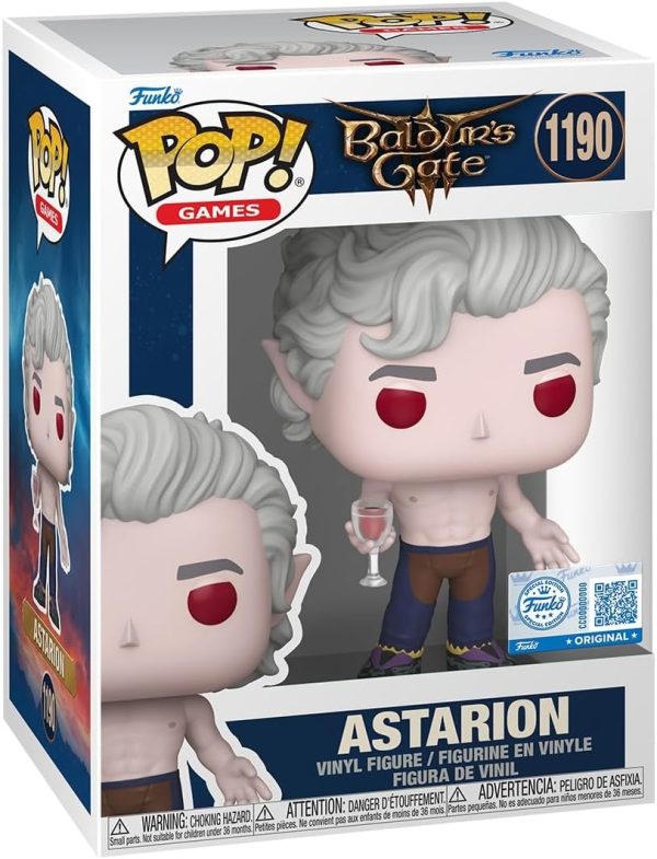 Funko Pop! Games: Baldur's Gate 3 - Astarion - Shirtless - Amazon Exclusive - Collectable Vinyl Figure - Gift Idea - Official Merchandise - Toys for Kids & Adults - Video Games Fans