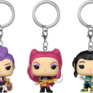 POP Keychain: Kpop Demon Hunters - Rumi. Mira. and Zoey 3-Pack - Novelty Keyrings - Collectable Mini Figure - Stocking Filler - Gift Idea - Official Merchandise - Movies Fans - Backpack D??cor