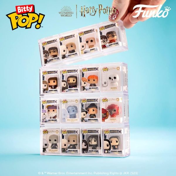 Funko Bitty POP! HP - Voldemort. 4-Pack - Lord Voldemort. Draco Malfoy (Quidditch). Bellatrix Lestrange and A Surprise Mystery Mini Figure - 0.9 Inch (2.2 Cm) - Harry Potter Collectable - Gift Idea