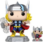 Funko Pop & Enamel Pin: The Avengers: Earth's Mightiest Heroes - 60th Anniversary. Thor with Enamel Pin - Marvel Comics - Amazon Exclusive - Collectable Vinyl Figure - Gift Idea - Superheroes Fans