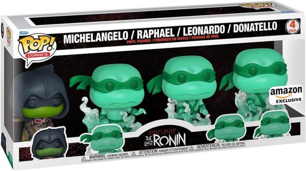 Funko Pop! Comics: Teenage Mutant Ninja Turtles (TMNT) The Last Ronin- Michelangelo - Brothers. 4-Pack - TMNT Comics - Amazon Exclusive - Collectable Vinyl Figure - Gift Idea - Official Merchandise