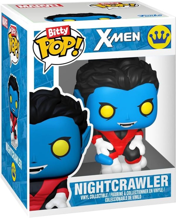 Funko Bitty Pop! X-Men: Rogue. Nightcrawler. Gambit. Storm and A Surprise Mystery Mini Figure - 0.9 Inch (2.2 Cm) Collectable - Stackable Display Shelf Included - Gift Idea - Cake Topper