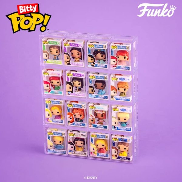 Funko Bitty Pop Disney Princesses - Cinderella. Snow White. Aurora and A Surprise Mystery Mini Figure - 0.9 Inch (2.2 Cm) Collectable - Stackable Display Shelf Included - Gift Idea
