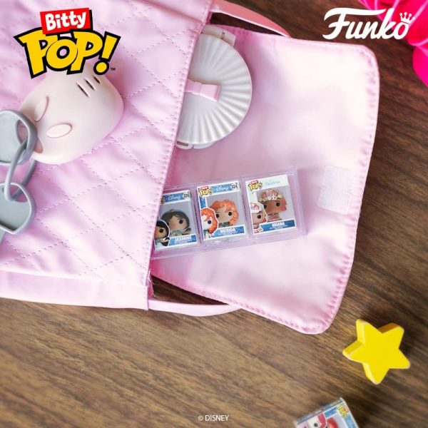 Funko Bitty Pop Disney Princesses - Cinderella. Snow White. Aurora and A Surprise Mystery Mini Figure - 0.9 Inch (2.2 Cm) Collectable - Stackable Display Shelf Included - Gift Idea