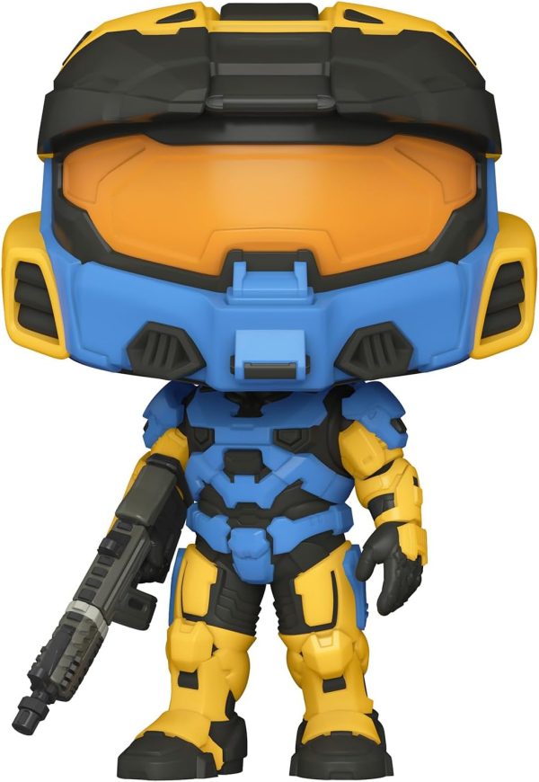 Funko Pop! Games: Halo Infinite - Spartan Mark VII with VK78. Blue & Yellow. with Game Add On. 3.75 inches