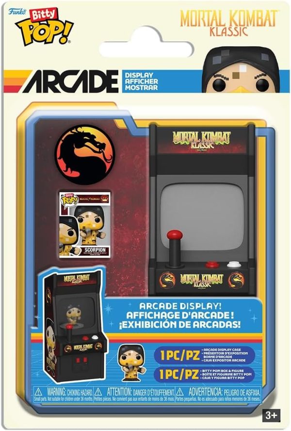 Funko Pop! Bitty Arcade Cabinet: Mortal Kombat - Scorpion - Collectable Vinyl Figure - Gift Idea - Official Merchandise - Toys for Kids & Adults - Video Game Fans - Figure for Collectors and Display