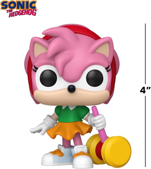 Funko Pop! Games: Sonic The Hedgehog - Amy - 1/6 Odds for Rare Chase Variant - Collectable Vinyl Figure - Gift Idea - Official Merchandise - Toys for Kids & Adults - Video Games Fans