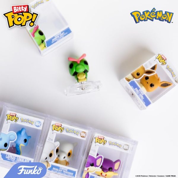 Funko Pop! Bitty: Pokemon - Charmander. Jolteon. Lapras. and Rattata - 0.9 Inch (2.2 Cm) Collectable - Stackable Display Shelf Included - Gift Idea - Party Bags Stocking