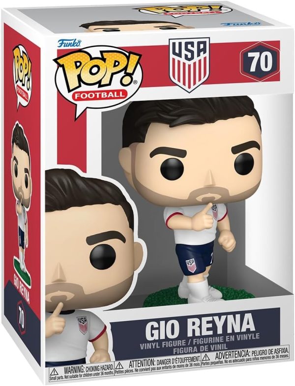Funko Pop! Football: USA - Gio Reyna - U.S. Men's Soccer Team - Collectable Vinyl Figure - Gift Idea - Official Merchandise - Toys for Kids & Adults - Sports Fans - Model Figure for Collectors