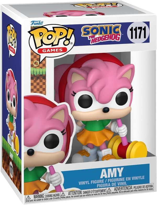 Funko Pop! Games: Sonic The Hedgehog - Amy - 1/6 Odds for Rare Chase Variant - Collectable Vinyl Figure - Gift Idea - Official Merchandise - Toys for Kids & Adults - Video Games Fans