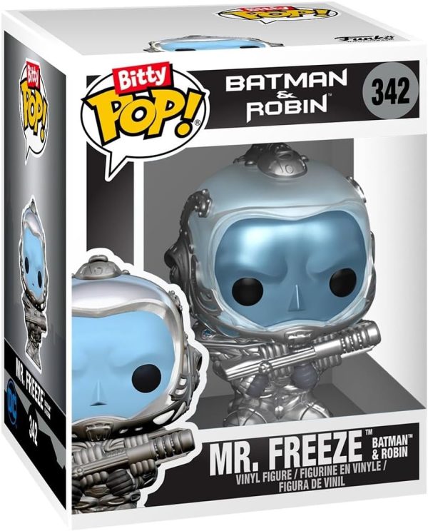 Funko Bitty POP! Batman 85th - Freeze. 4-Pack and A Surprise Mystery Mini Figure - 0.9 Inch (2.2 Cm) - DC Comics Collectable - Stackable Display Shelf Included - Gift Idea - Party Bags Stocking