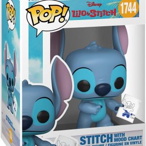 Funko Pop! Disney: Lilo & Stitch - Stitch with Mood Chart - 1/6 Odds for Rare Chase Variant - Collectable Vinyl Figure - Gift Idea - Official Merchandise - Toys for Kids & Adults - Disney Fans