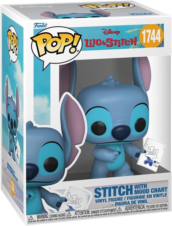 Funko Pop! Disney: Lilo & Stitch - Stitch with Mood Chart - 1/6 Odds for Rare Chase Variant - Collectable Vinyl Figure - Gift Idea - Official Merchandise - Toys for Kids & Adults - Disney Fans