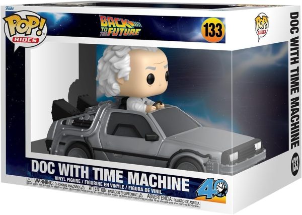 Funko Pop! Rides Deluxe: Back to The Future - Doc with Time Machine - Dr. Emmett Brown - Collectable Vinyl Figure - Gift Idea - Official Merchandise - Toys for Kids & Adults