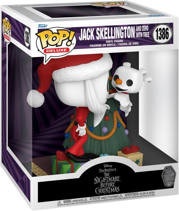 Funko POP! Deluxe: Disney The Nightmare Before Christmas 30th - Jack Skellington & Zero with Tree - Disney: The Nightmare Before Christmas - Collectable Vinyl Figure - Gift Idea - for Kids & Adults