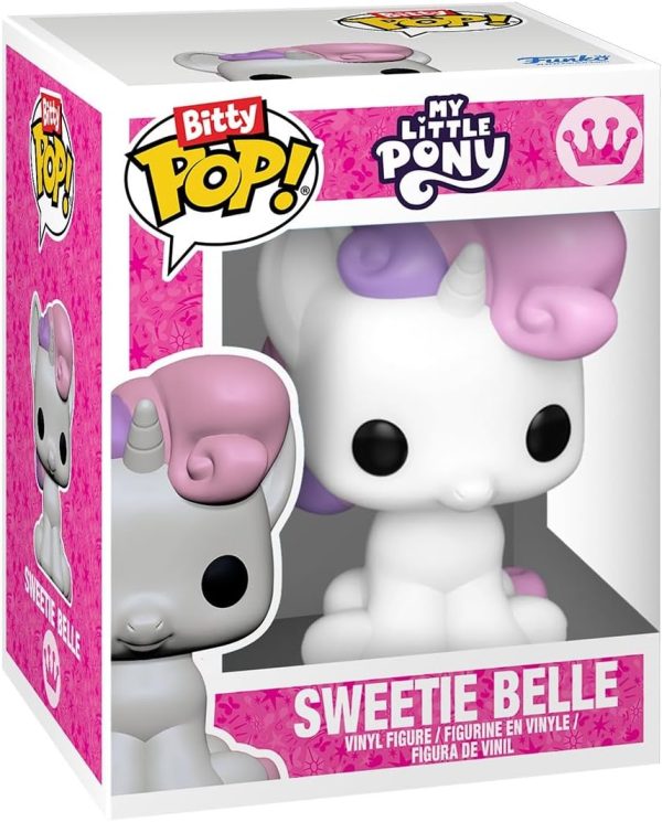 Funko Pop! Bitty: My Little Pony - Rainbow Dash. Sweetie Belle. Applejack. and Spike - 0.9 Inch (2.2 Cm) - Cartoon Collectable - Gift Idea - Stackable Display Shelf Included