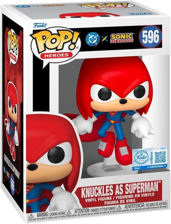 Funko Pop! Heroes: JLA & Sonic - Knuckles as Superman - Sonic + DC Comics - Collectable Vinyl Figure - Gift Idea - Official Merchandise - Toys for Kids & Adults - DC Comics Fans