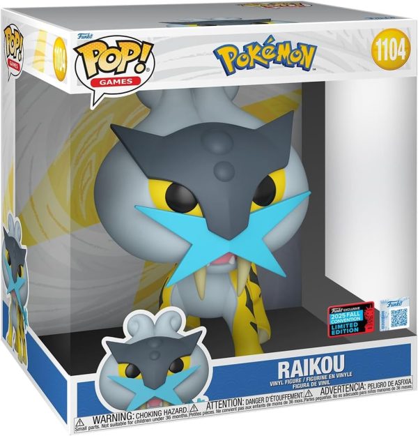 Funko Pop! Jumbo: Pokemon - Raikou - Amazon Exclusive - Collectable Vinyl Figure - Gift Idea - Official Merchandise - Toys for Kids & Adults