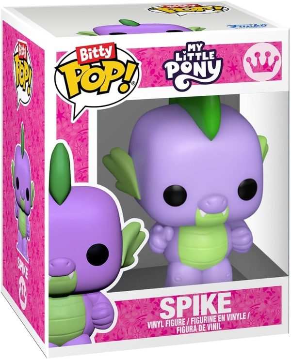 Funko Pop! Bitty: My Little Pony - Rainbow Dash. Sweetie Belle. Applejack. and Spike - 0.9 Inch (2.2 Cm) - Cartoon Collectable - Gift Idea - Stackable Display Shelf Included