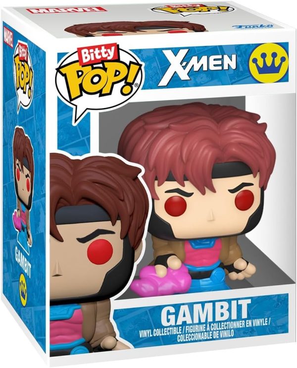 Funko Bitty Pop! X-Men: Rogue. Nightcrawler. Gambit. Storm and A Surprise Mystery Mini Figure - 0.9 Inch (2.2 Cm) Collectable - Stackable Display Shelf Included - Gift Idea - Cake Topper