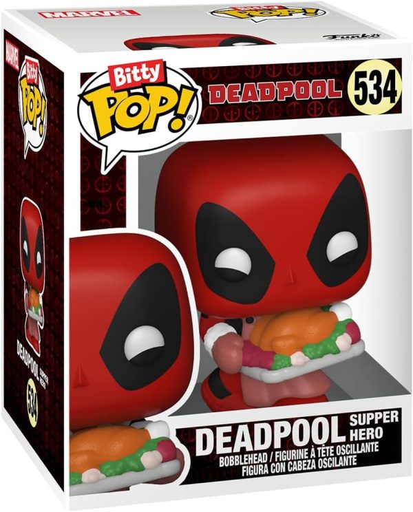Funko Bitty POP! Deadpool - Bathtime. 4-Pack and A Surprise Mystery Mini Figure - 0.9 Inch (2.2 Cm) Collectable - Stackable Display Shelf Included - Gift Idea - Party Bags Stocking - Cake Topper