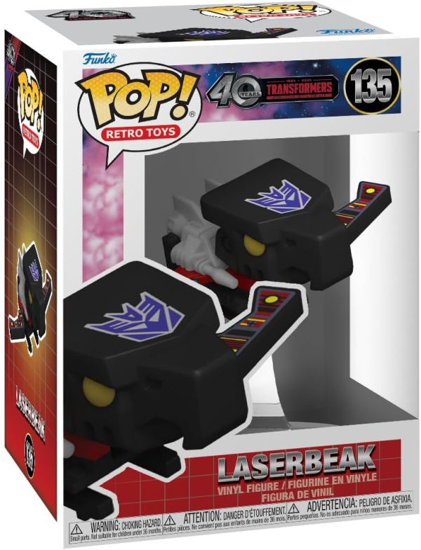Funko Pop Retro Toys: Transformers: Generation 1-40th Anniversary. Laserbeak - 1/6 Odds for Rare Chase Variant - (Styles May Vary) - Collectable Vinyl Figure - Gift Idea - Official Merchandise