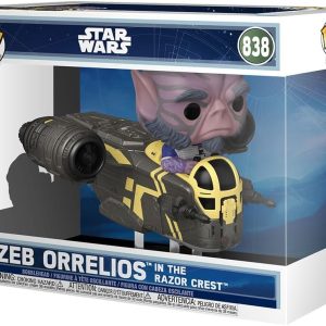 Funko Pop! Rides Deluxe: Mandalorian & Grogu - Zeb Orrelios in The Razor Crest - Collectable Vinyl Figure - Gift Idea - Official Merchandise - Toys for Kids & Adults - Star Wars Fans