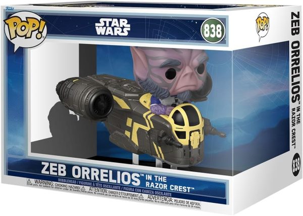 Funko Pop! Rides Deluxe: Mandalorian & Grogu - Zeb Orrelios in The Razor Crest - Collectable Vinyl Figure - Gift Idea - Official Merchandise - Toys for Kids & Adults - Star Wars Fans