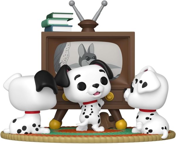 Funko Pop! Moments: Disney - 101 Dalmatians - Rolly. Patch & Lucky with TV - Collectable Vinyl Figure - Gift Idea - Official Merchandise - Toys for Kids & Adults - Disney Fans - Figure for Collectors
