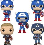 Funko Pop Marvel: Year of The Shield - Captain America Through The Ages 5 Pack - Disney Standard Characters - Amazon Exclusive - Collectable Vinyl Figure - Gift Idea - Official Merchandise