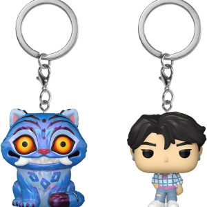 POP Keychain: Kpop Demon Hunters - Derpy and Jinu. 2-Pack - Novelty Keyrings - Collectable Mini Figure - Stocking Filler - Gift Idea - Official Merchandise - Movies Fans - Backpack D??cor