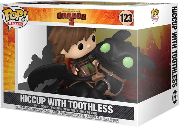 Funko POP! Rides Deluxe: How to Train Your Dragon ?C Hiccup with Toothless - Collectable Vinyl Figure - Gift Idea - Official Merchandise - for Kids & Adults - Movies Fans