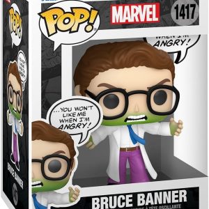Funko Pop Marvel: Bruce Banner - Hulk - (Don't Make Me Angry) - Marvel Comics - Collectable Vinyl Figure - Gift Idea - Official Merchandise - Toys for Kids & Adults - Superheroes Fans