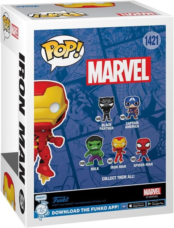 Funko Pop Marvel - Iron Man - Marvel Comics - Collectable Vinyl Figure - Gift Idea - Official Merchandise - Toys for Kids & Adults - Superheroes Fans - Model Figure for Collectors and Display