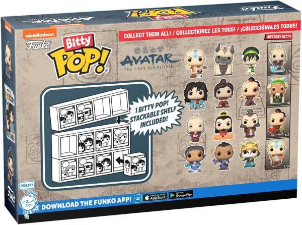 Funko Bitty Pop! Avatar: The Last Airbender - Azula. Ty Lee. Zuko. & A Surprise Mystery Mini Figure - 0.9 Inch (2.2 Cm) Collectable - Stackable Display Shelf Included - Gift Idea - Cake Topper