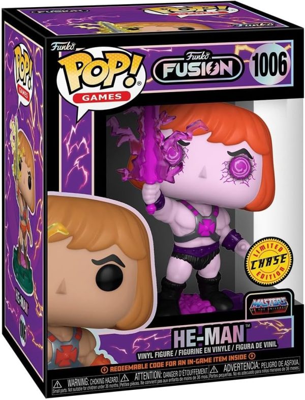 Funko POP! Games: Fusion - He-Man W 1/6 Odds for Rare Chase Variant - 1/6 Odds for Rare Chase Variant - Masters of The Universe - Collectable Vinyl Figure - Gift Idea - Official Merchandise