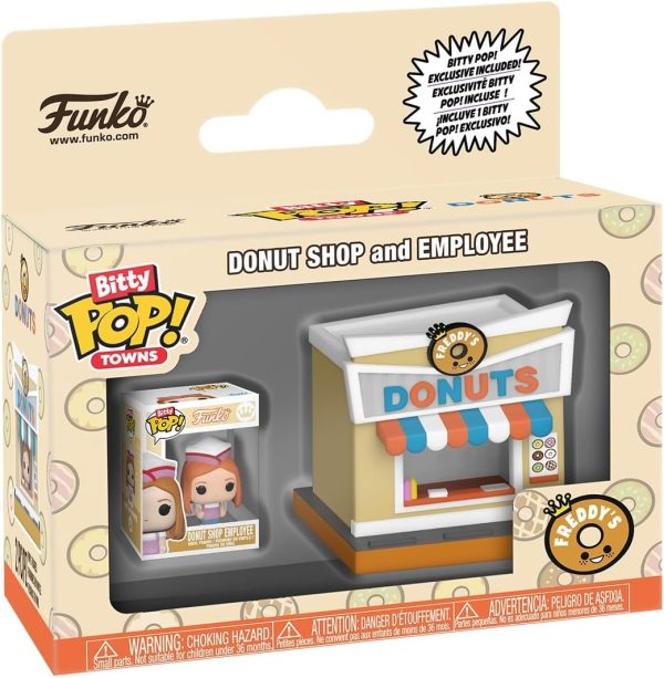 Funko Pop! Bitty Pop Town: Bitty City - Donut Shop and Employee - Gift Idea IP - Mini Vinyl Display - Toys for Kids & Adults