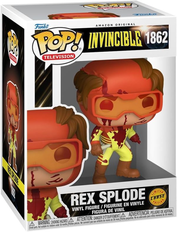 Funko Pop! Animation: Invincible - Rex Splode - 1/6 Odds for Rare Chase Variant - Collectable Vinyl Figure - Gift Idea - Official Merchandise - Toys for Kids & Adults - TV Fans - Figure for Collectors