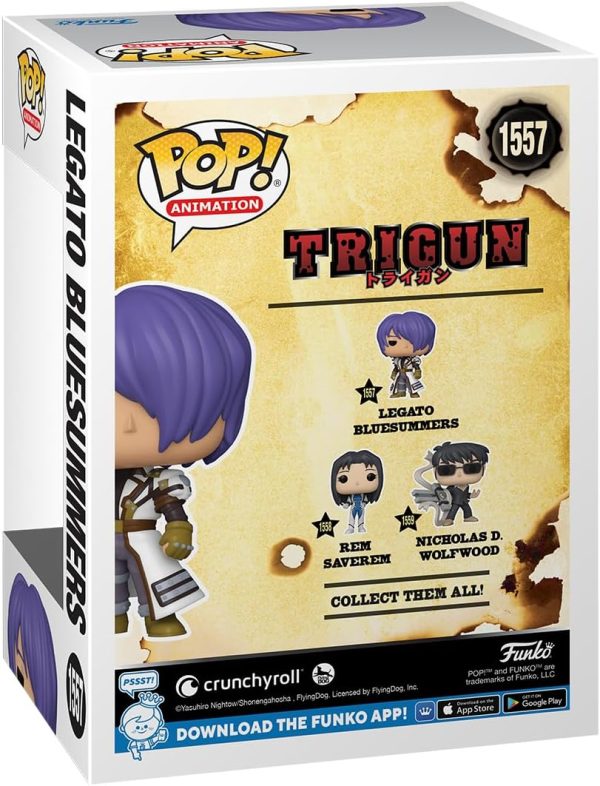 Funko POP! Animation: Trigun - Legato Bluesummers - Collectable Vinyl Figure - Gift Idea - Official Merchandise - for Kids & Adults - Anime Fans - Model Figure for Collectors and Display