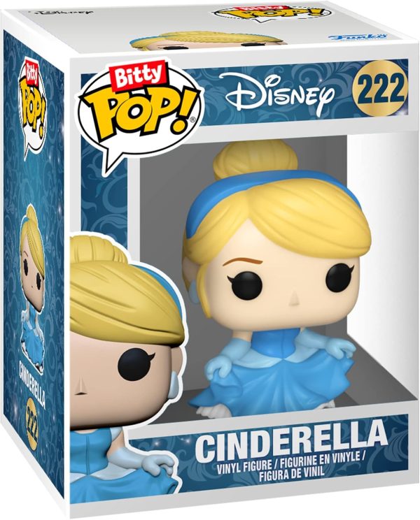 Funko Bitty Pop Disney Princesses - Cinderella. Snow White. Aurora and A Surprise Mystery Mini Figure - 0.9 Inch (2.2 Cm) Collectable - Stackable Display Shelf Included - Gift Idea