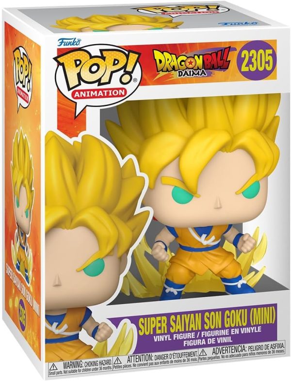 Funko Pop! Animation: Dragon Ball DAIMA - Super Saiyan Son Goku (Mini) - 1/6 Odds for Rare Chase Variant - Collectable Vinyl Figure - Gift Idea - Official Merchandise - Toys for Kids & Adults