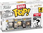 Funko Bitty POP! HP - Voldemort. 4-Pack - Lord Voldemort. Draco Malfoy (Quidditch). Bellatrix Lestrange and A Surprise Mystery Mini Figure - 0.9 Inch (2.2 Cm) - Harry Potter Collectable - Gift Idea