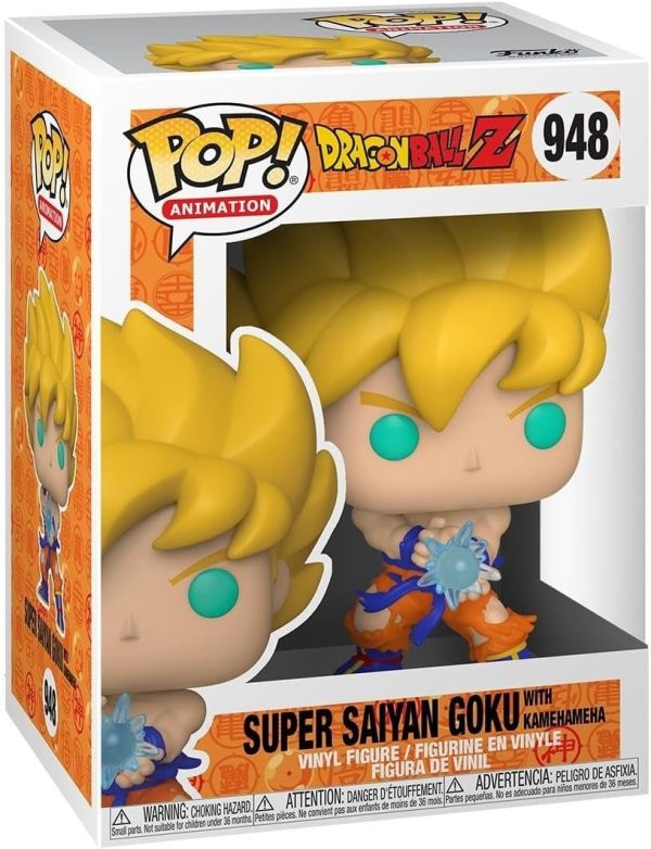 Funko Pop Animation: Dragon Ball Z - SS Goku with Kamehameha Wave Multicolor. 3.75 Inches - Collectable Vinyl Figure - Gift Idea - Official Merchandise - Toys for Kids & Adults - Anime Fans