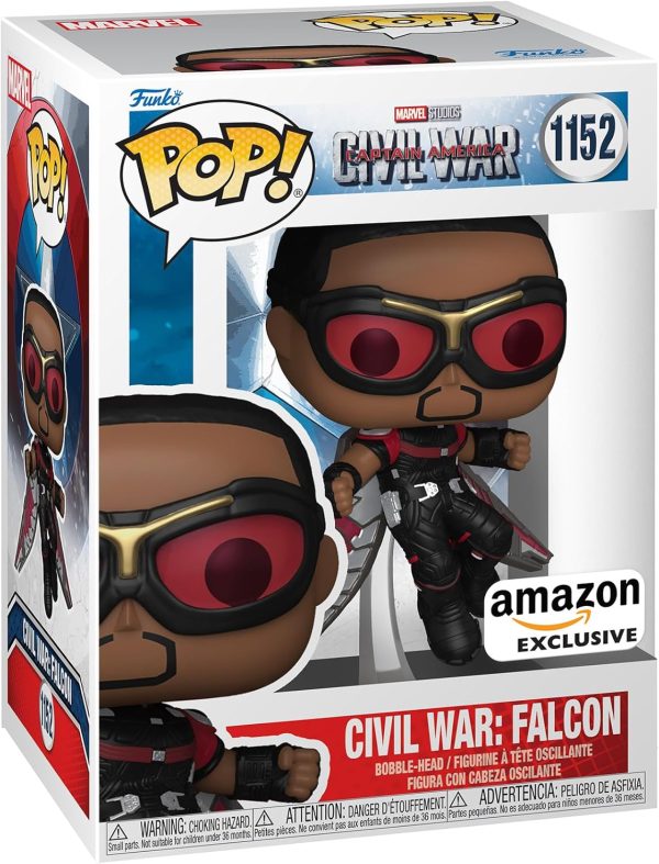 Funko Pop Marvel: Captain America: Civil War Build A Scene - Falcon Figure 10 of 12 - Amazon Exclusive - Collectable Vinyl Figure - Gift Idea - Official Merchandise - Toys for Kids & Adults